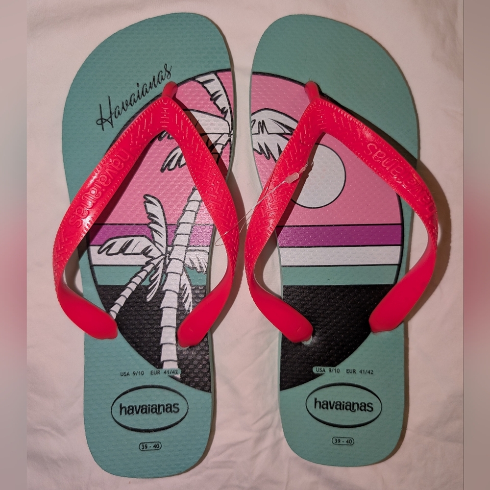 New Never Used - Havaianas flip flops - US 9/10